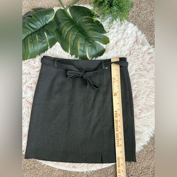 Camomilla Italia Grey Yellow Polka Dot Tie Belt Mini Skirt Sz 42 6 Med Italian - Picture 7 of 9
